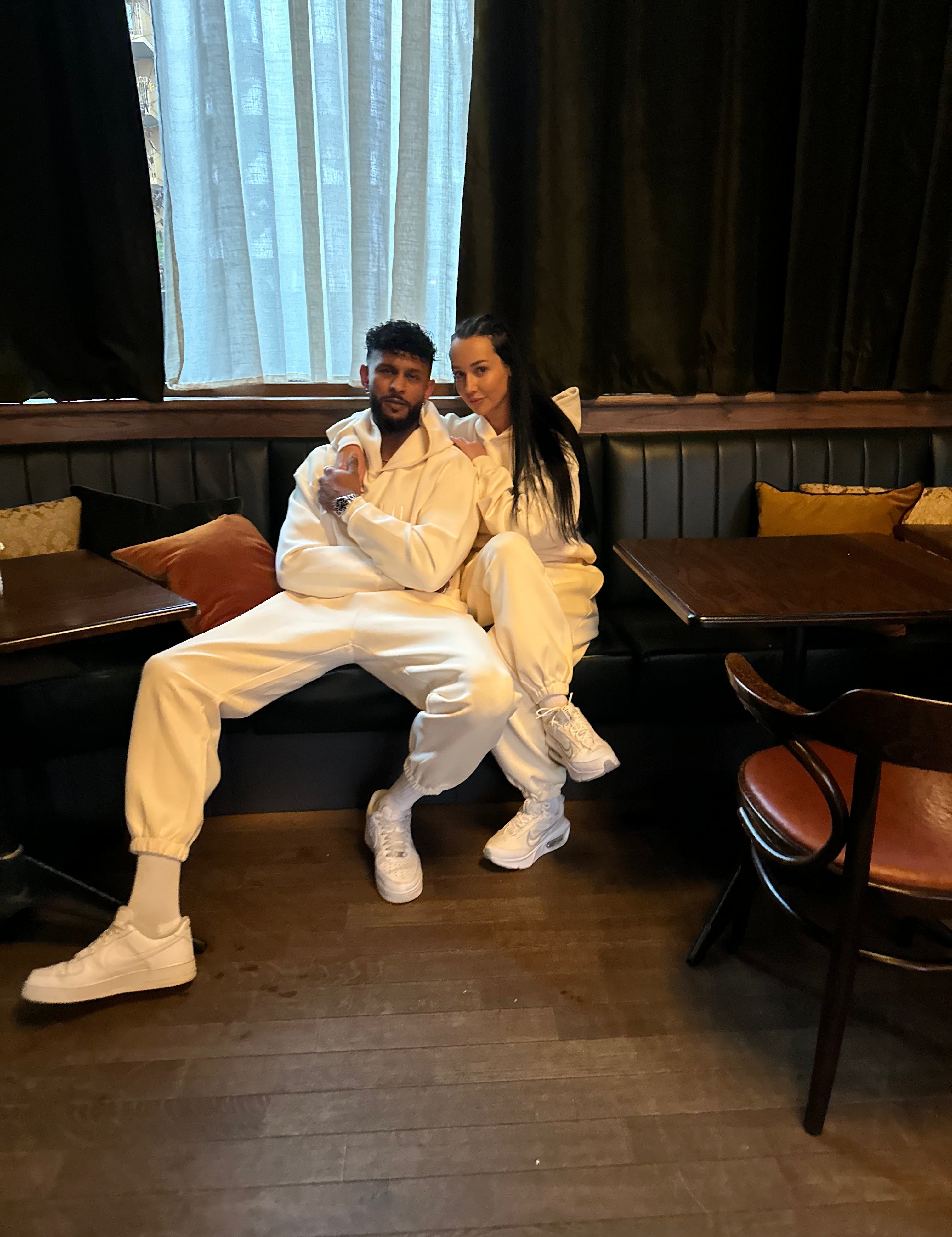 Luxe Tracksuit Pants Oversized Vanilla (Man) - NORTHLINE LABEL AS