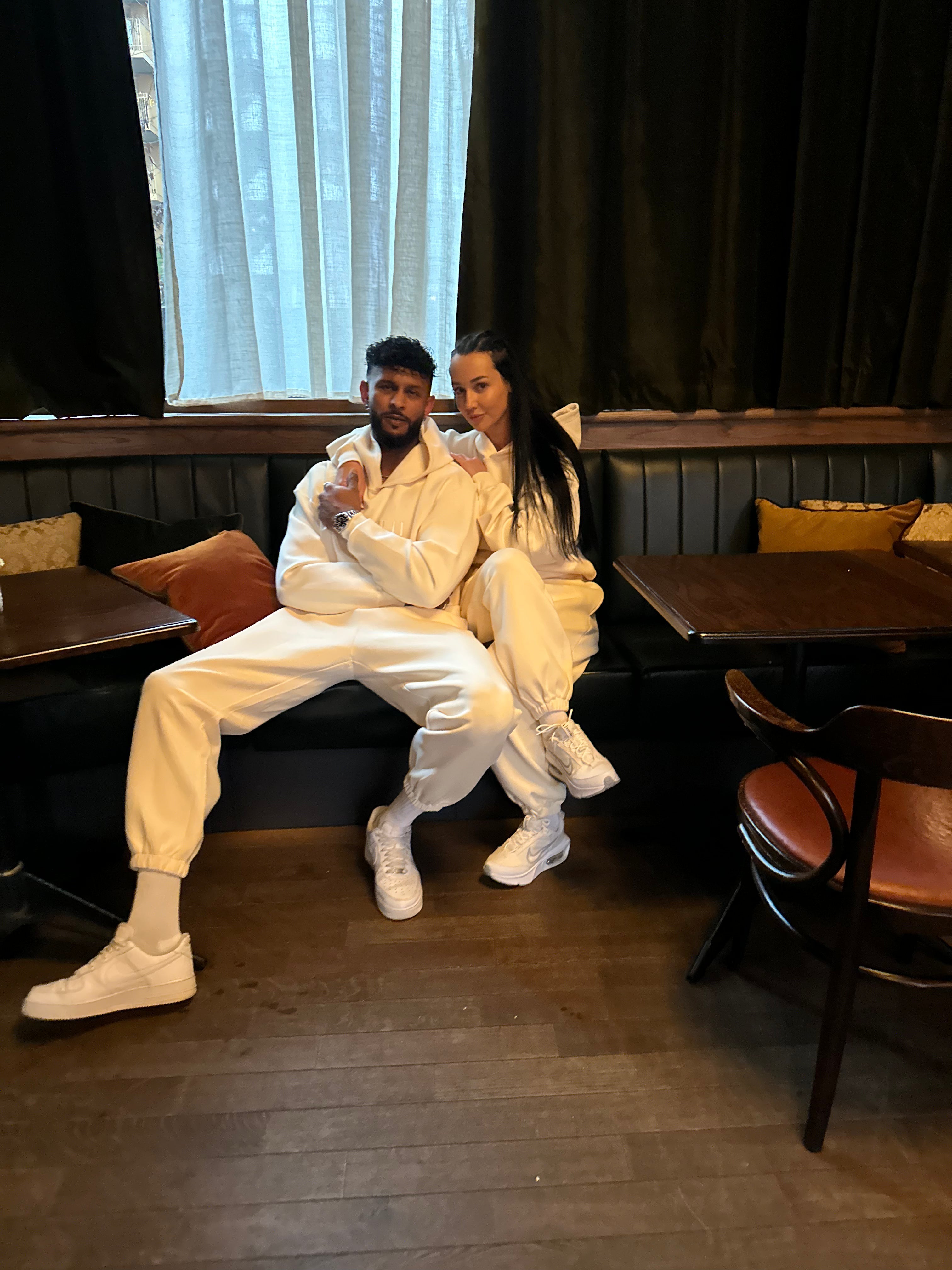 Luxe Tracksuit Pants Oversized Vanilla (Man) - NORTHLINE LABEL AS