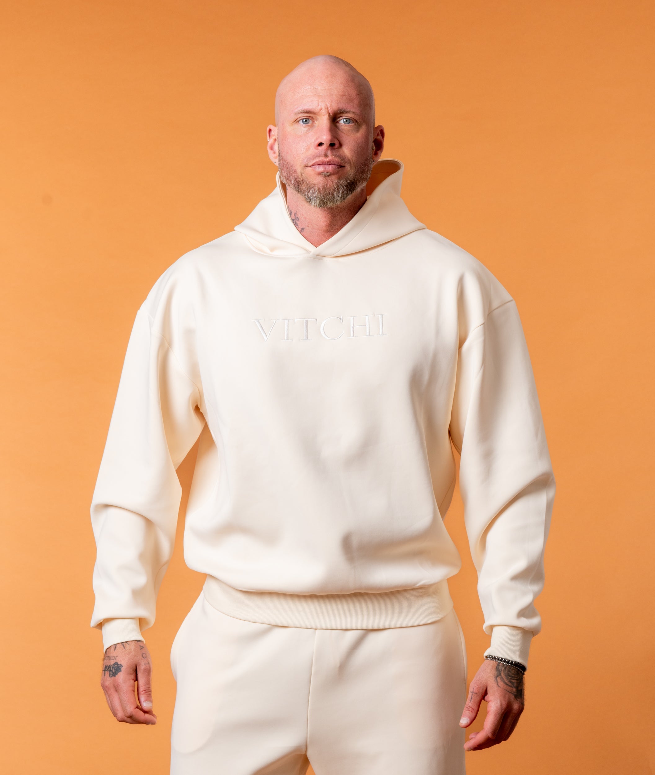 Luxe Vanilla Tracksuit Hoodie Man - NORTHLINE LABEL AS