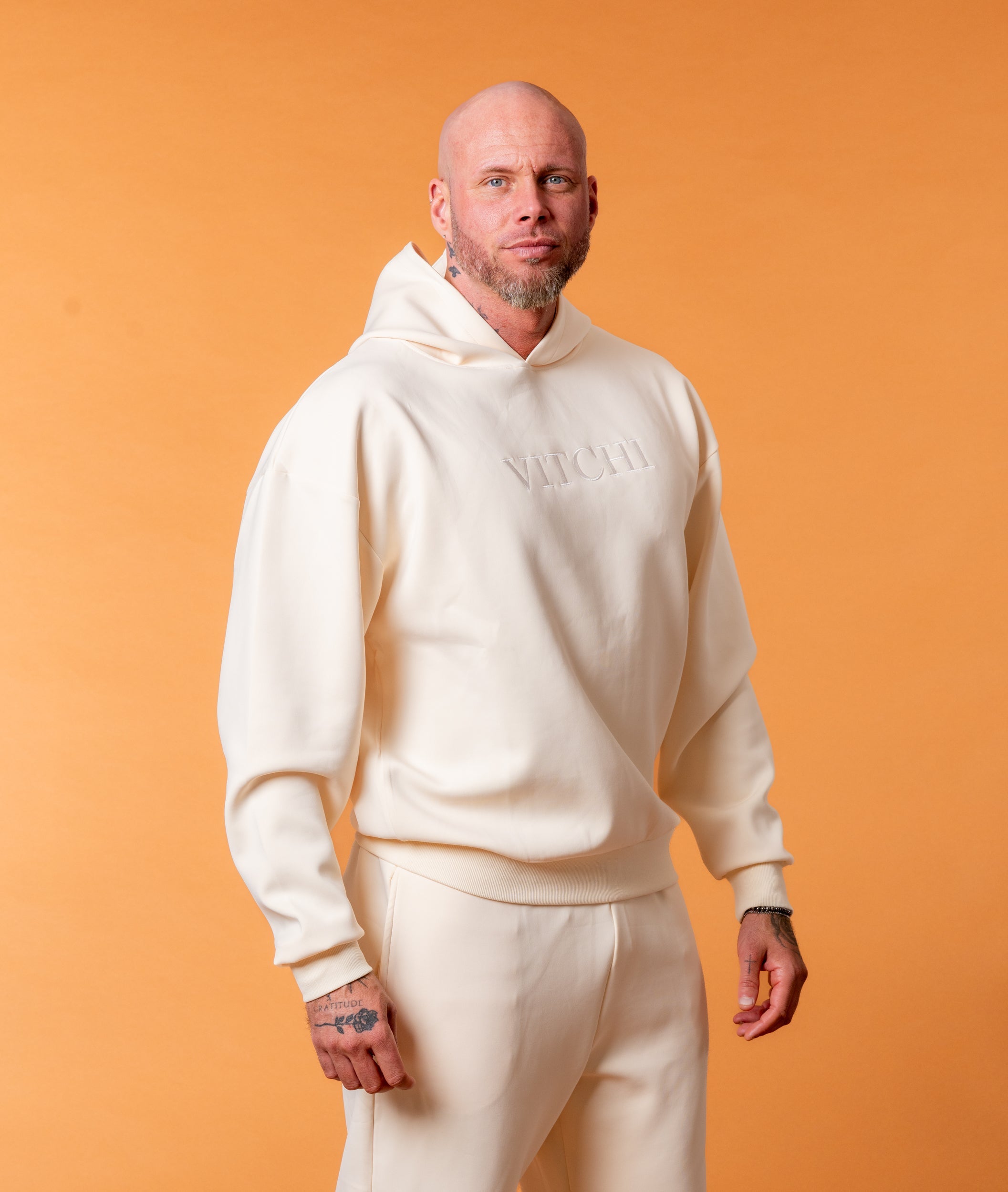 Luxe Vanilla Tracksuit Hoodie Man - NORTHLINE LABEL AS