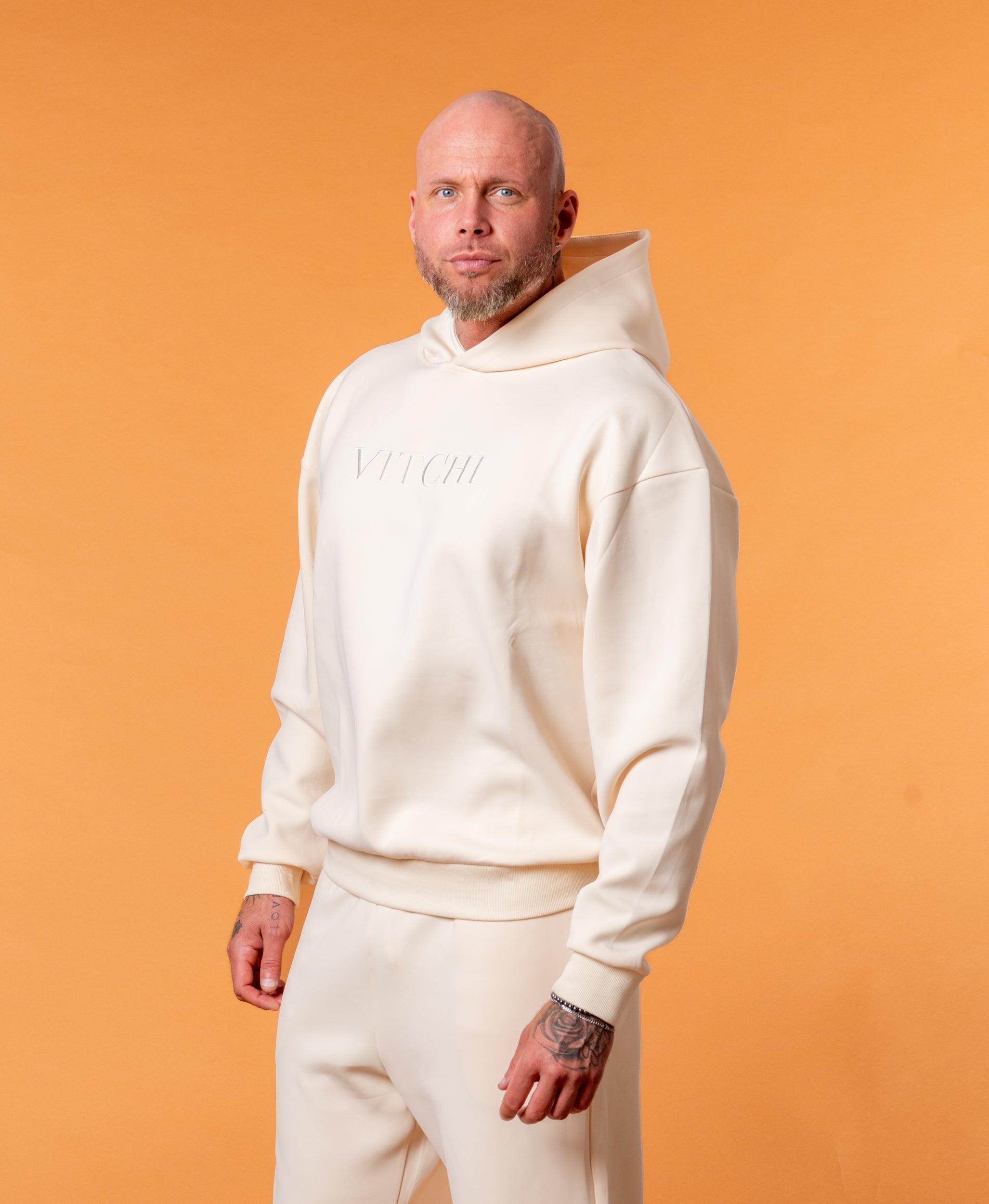 Luxe Vanilla Tracksuit Hoodie Man - NORTHLINE LABEL AS