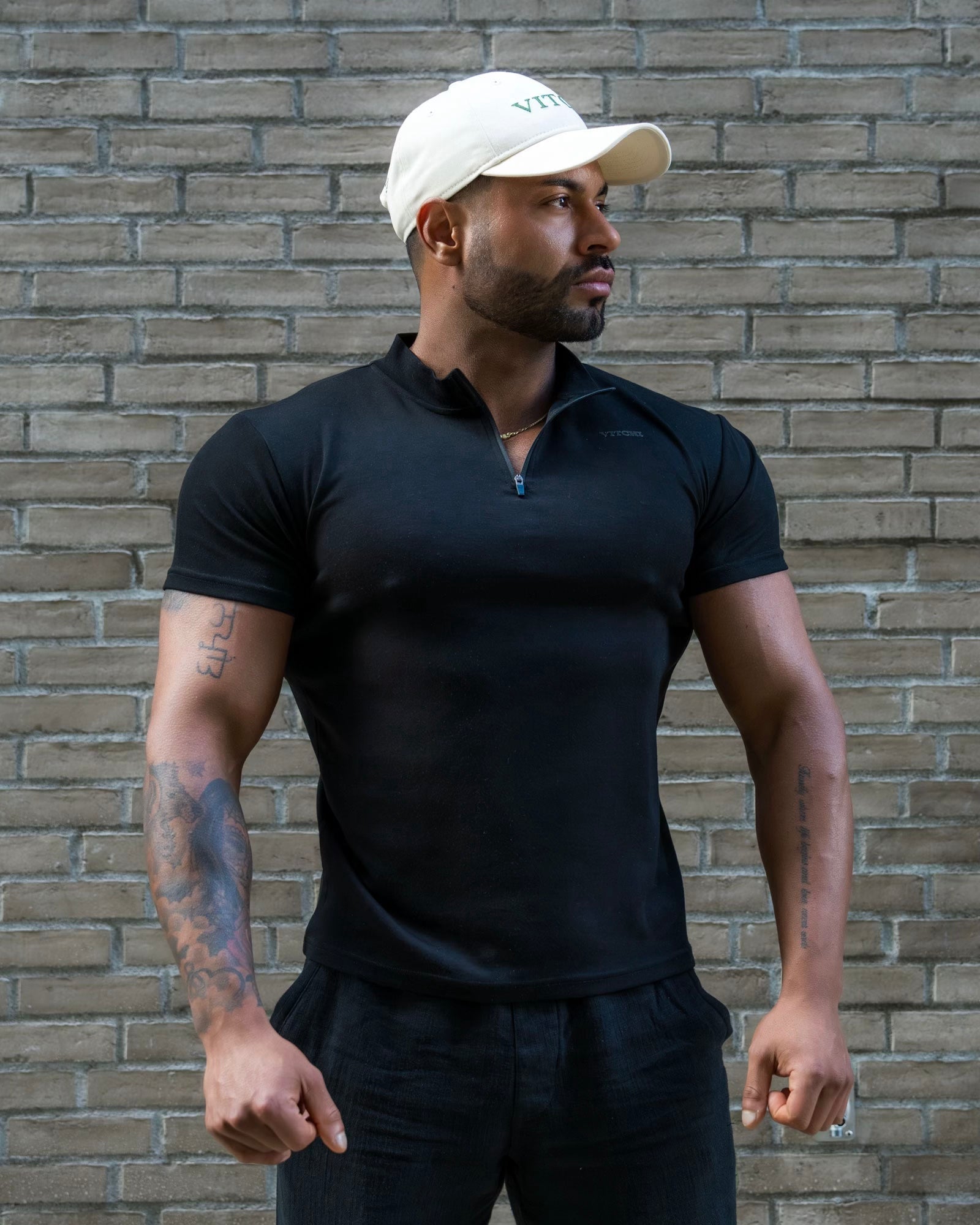 Men’s half - zip t-shirt - NORTHLINE LABEL AS