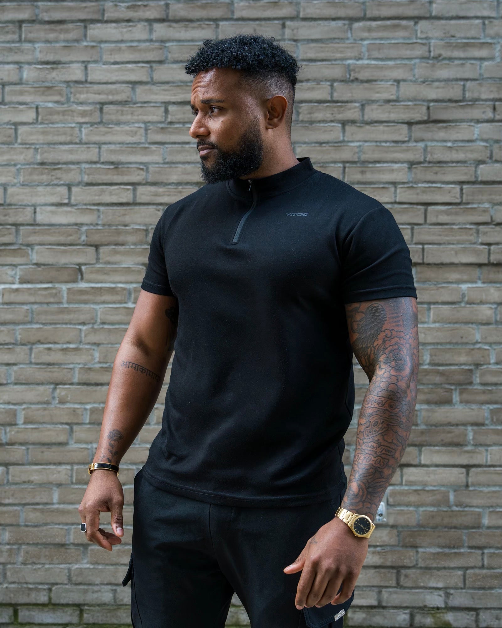 Men’s half - zip t-shirt - NORTHLINE LABEL AS