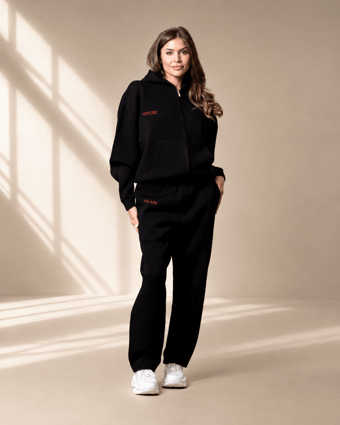 Noir Tracksuit Hoodie - VITCHI VILANI