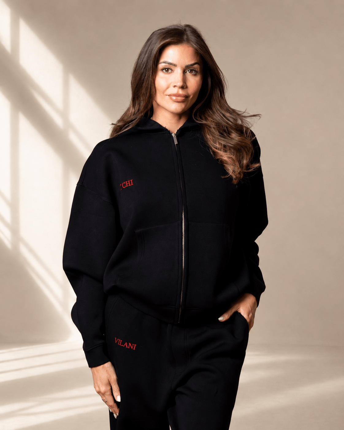 Noir Tracksuit Hoodie - VITCHI VILANI