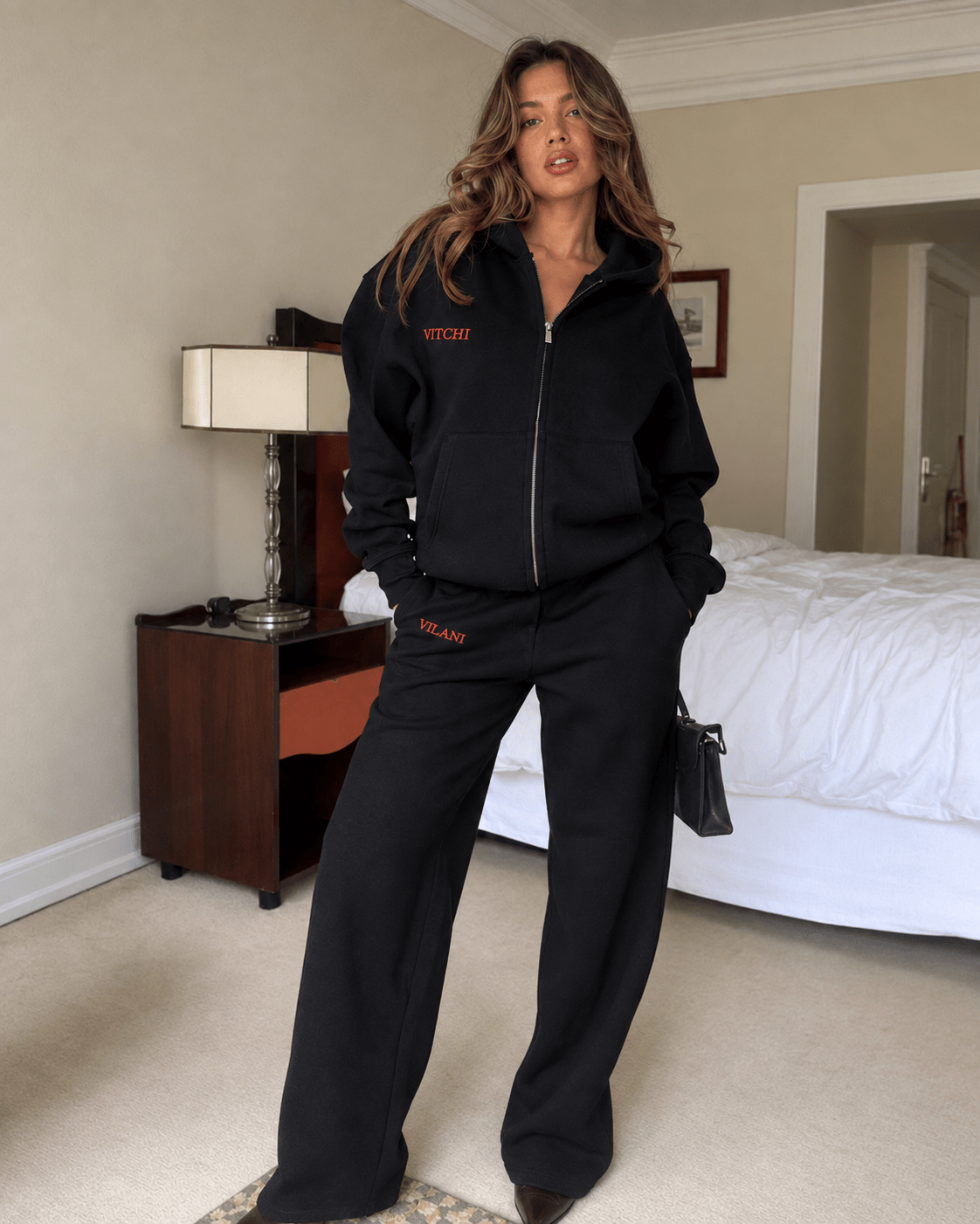 Noir Tracksuit Hoodie - VITCHI VILANI