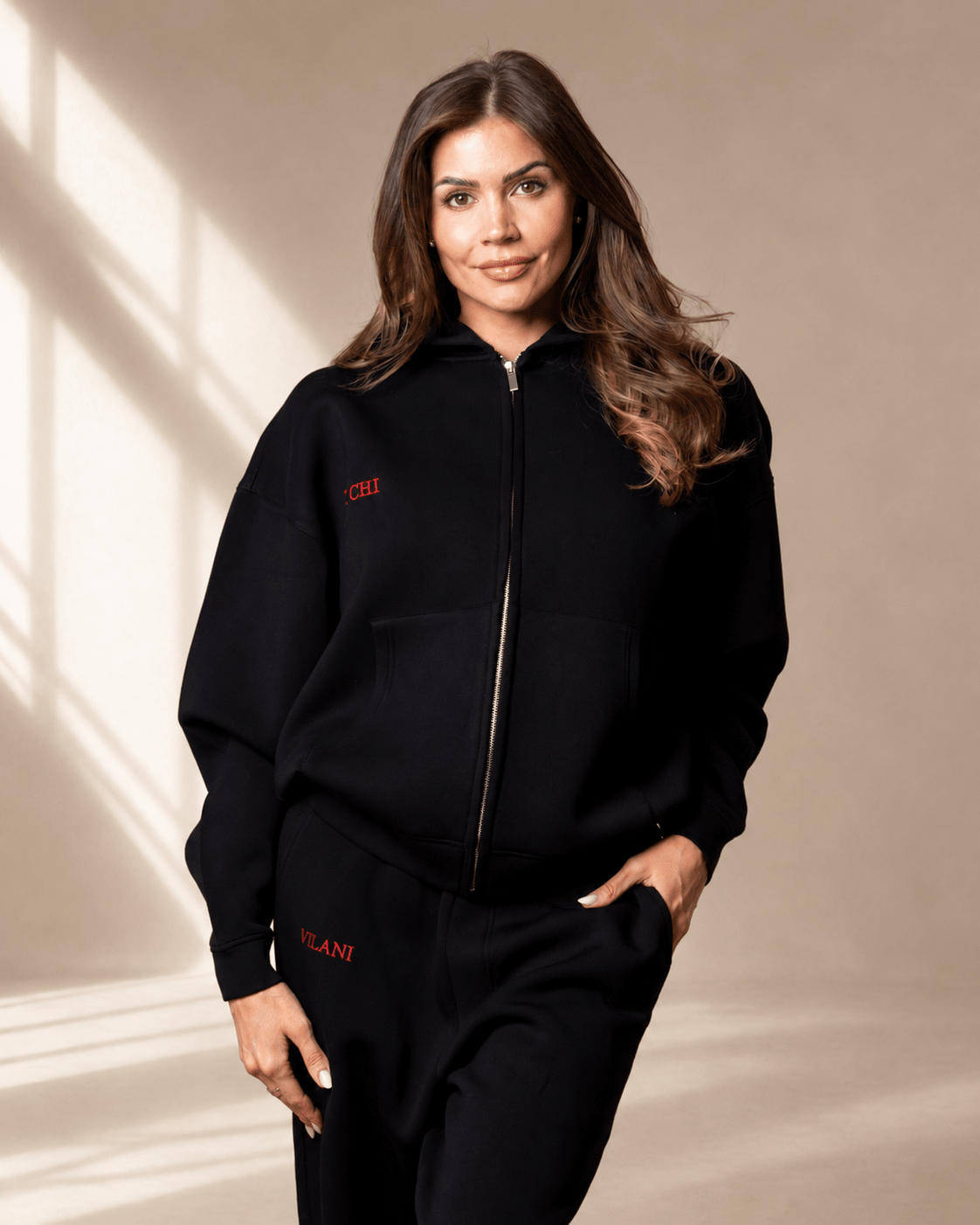 Noir Tracksuit Hoodie - VITCHI VILANI