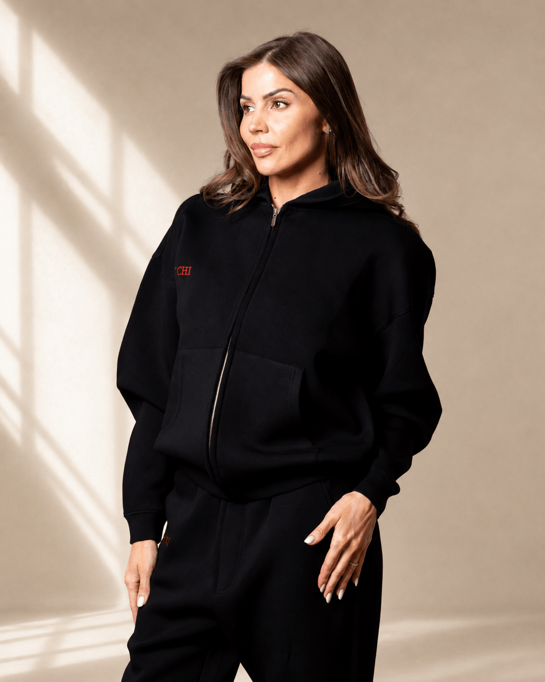 Noir Tracksuit Hoodie - VITCHI VILANI