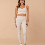 Old Money Cream Tights - NORTHLINE LABEL AS