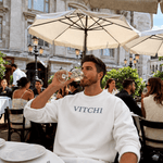 Old Money Crew Santorini Blue Man - NORTHLINE LABEL AS