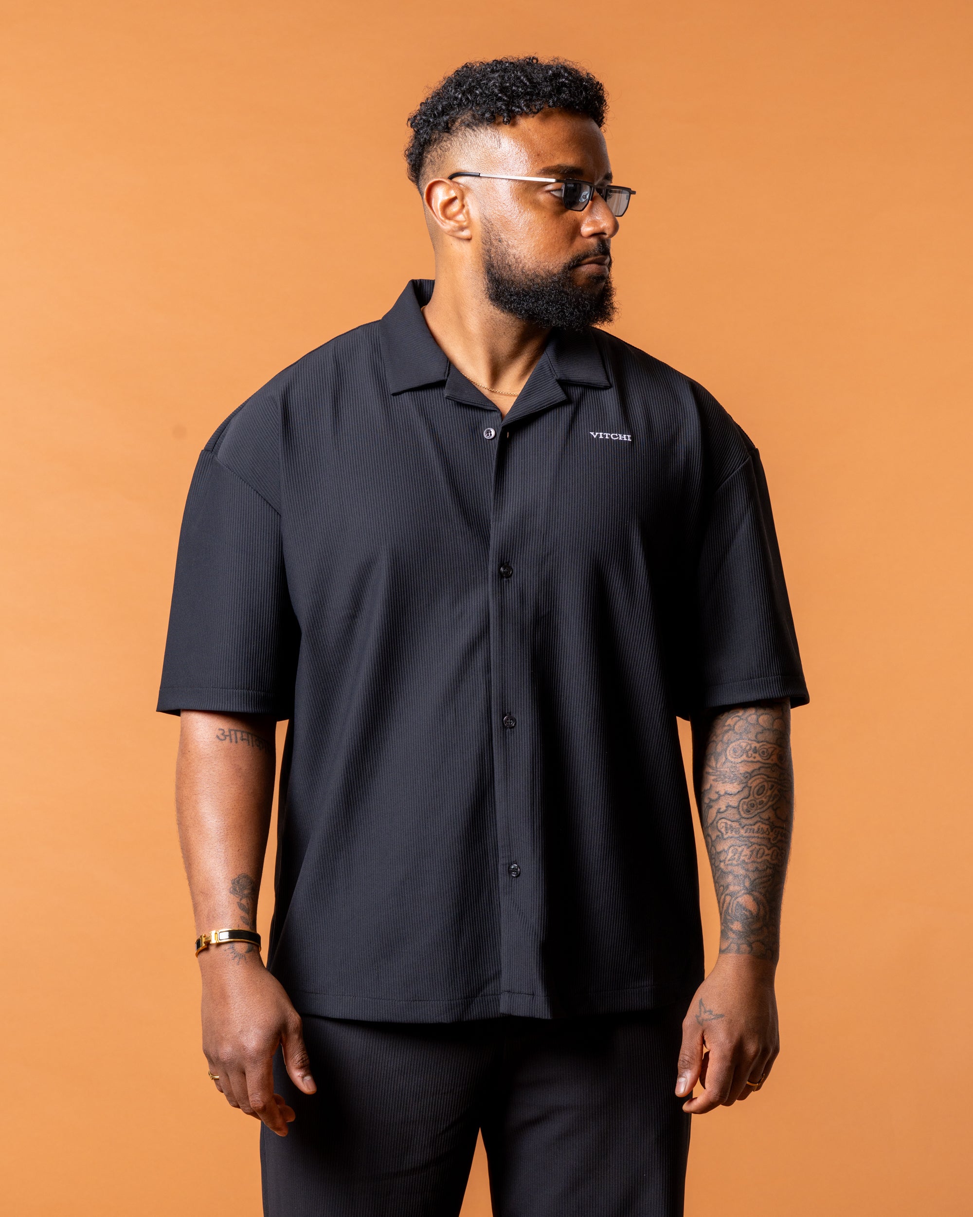 Riviera Black Shirt - NORTHLINE LABEL AS