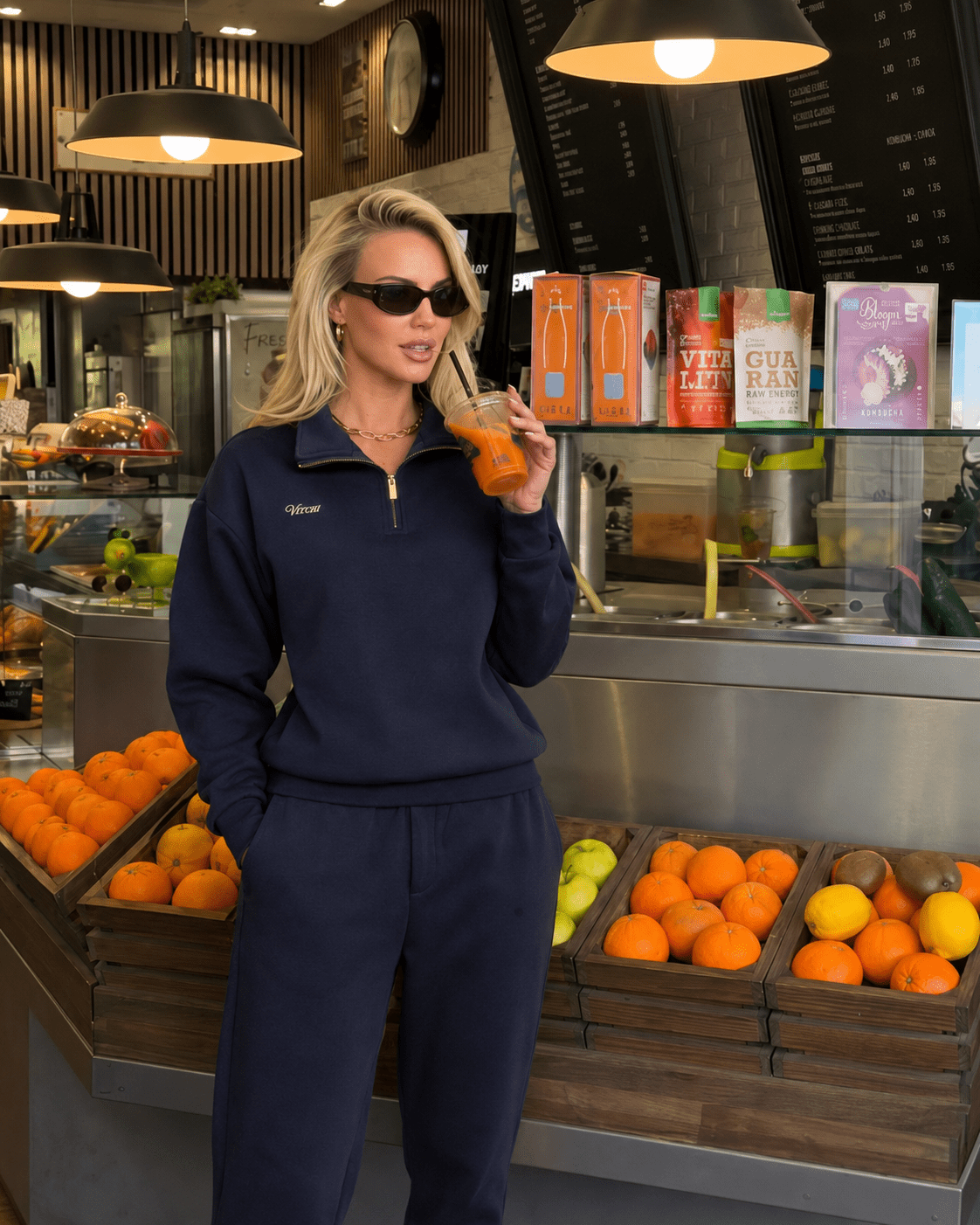 Royal Half Zip Blue - NORTHLINE LABEL AS