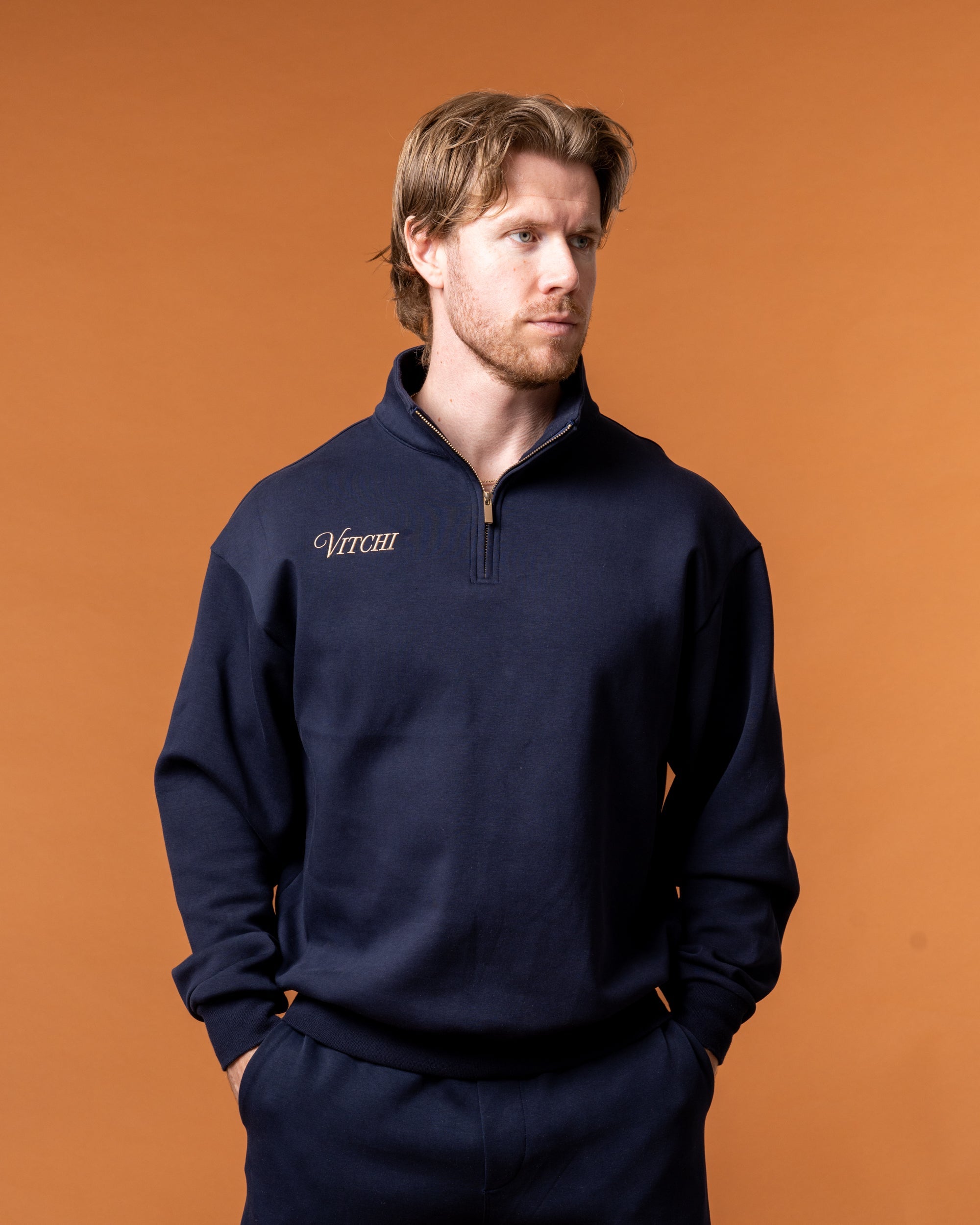 Royal Half Zip Blue Man - NORTHLINE LABEL AS