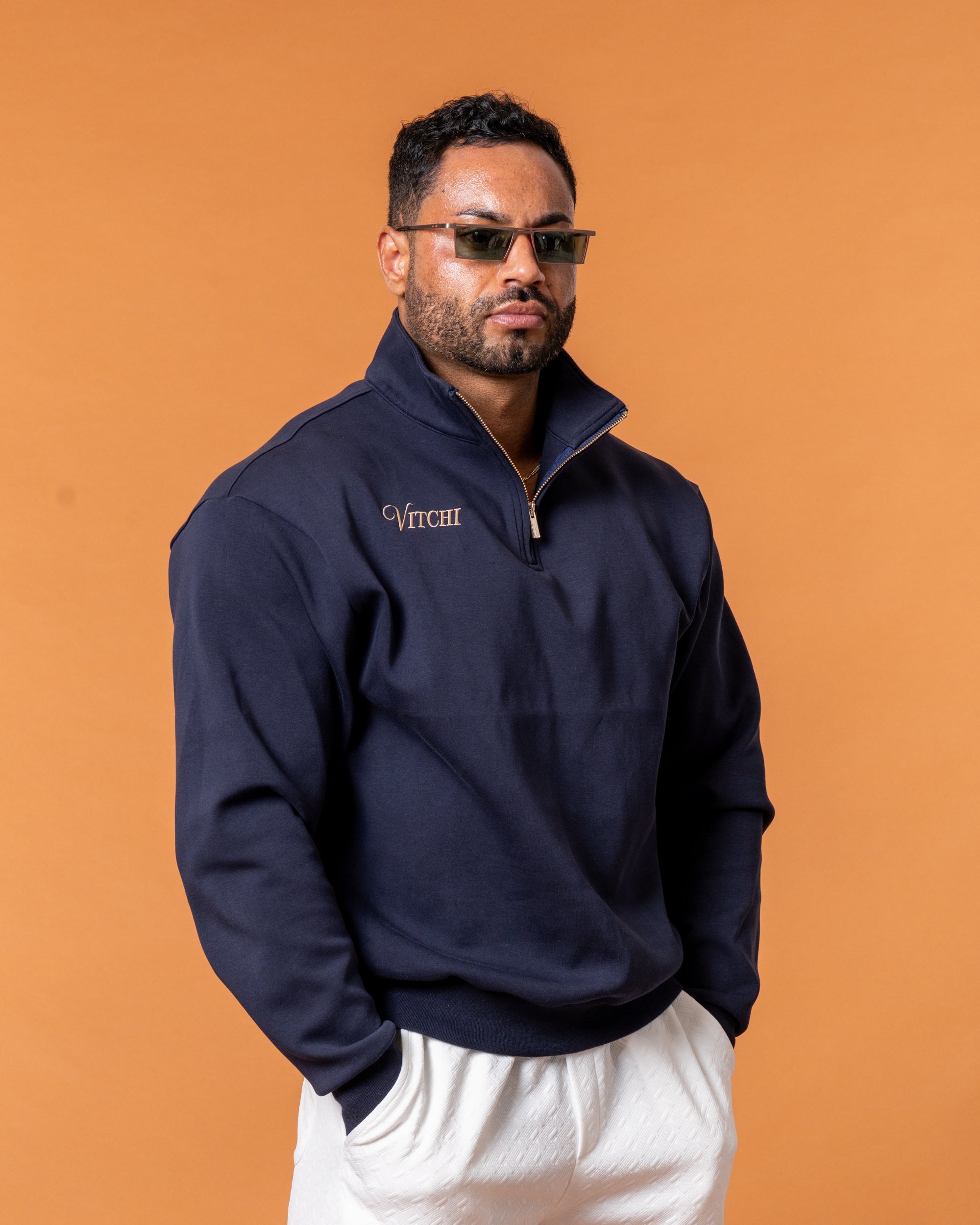 Royal Half Zip Blue Man - NORTHLINE LABEL AS