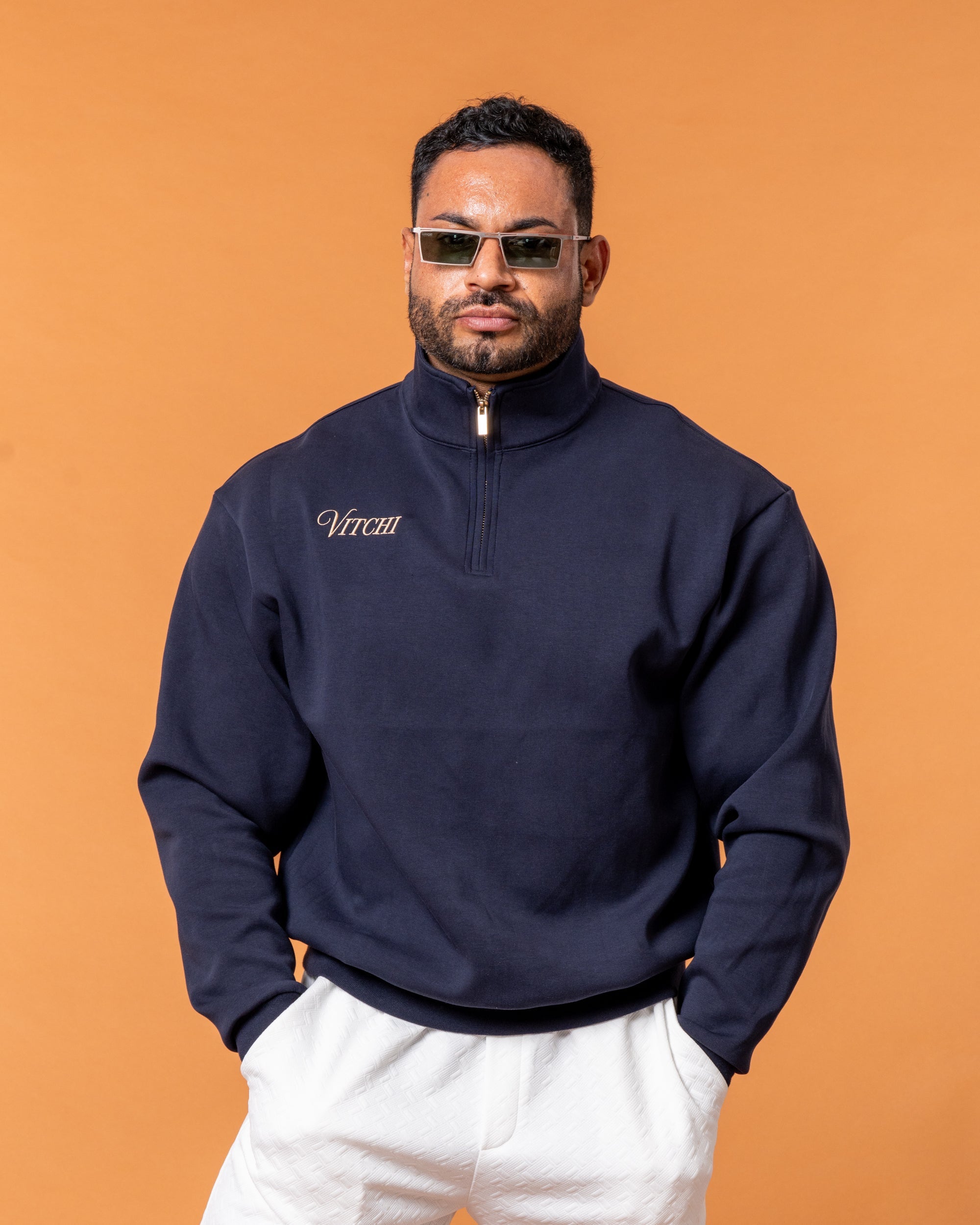 Royal Half Zip Blue Man - NORTHLINE LABEL AS