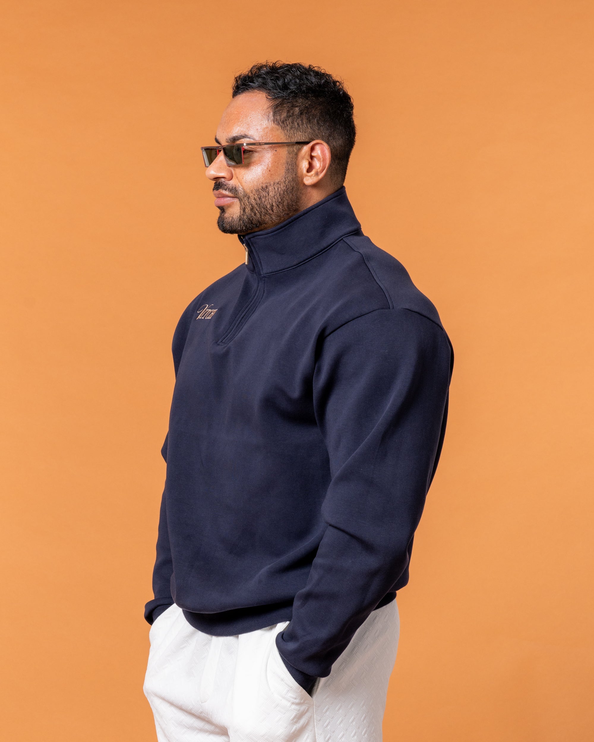Royal Half Zip Blue Man - NORTHLINE LABEL AS