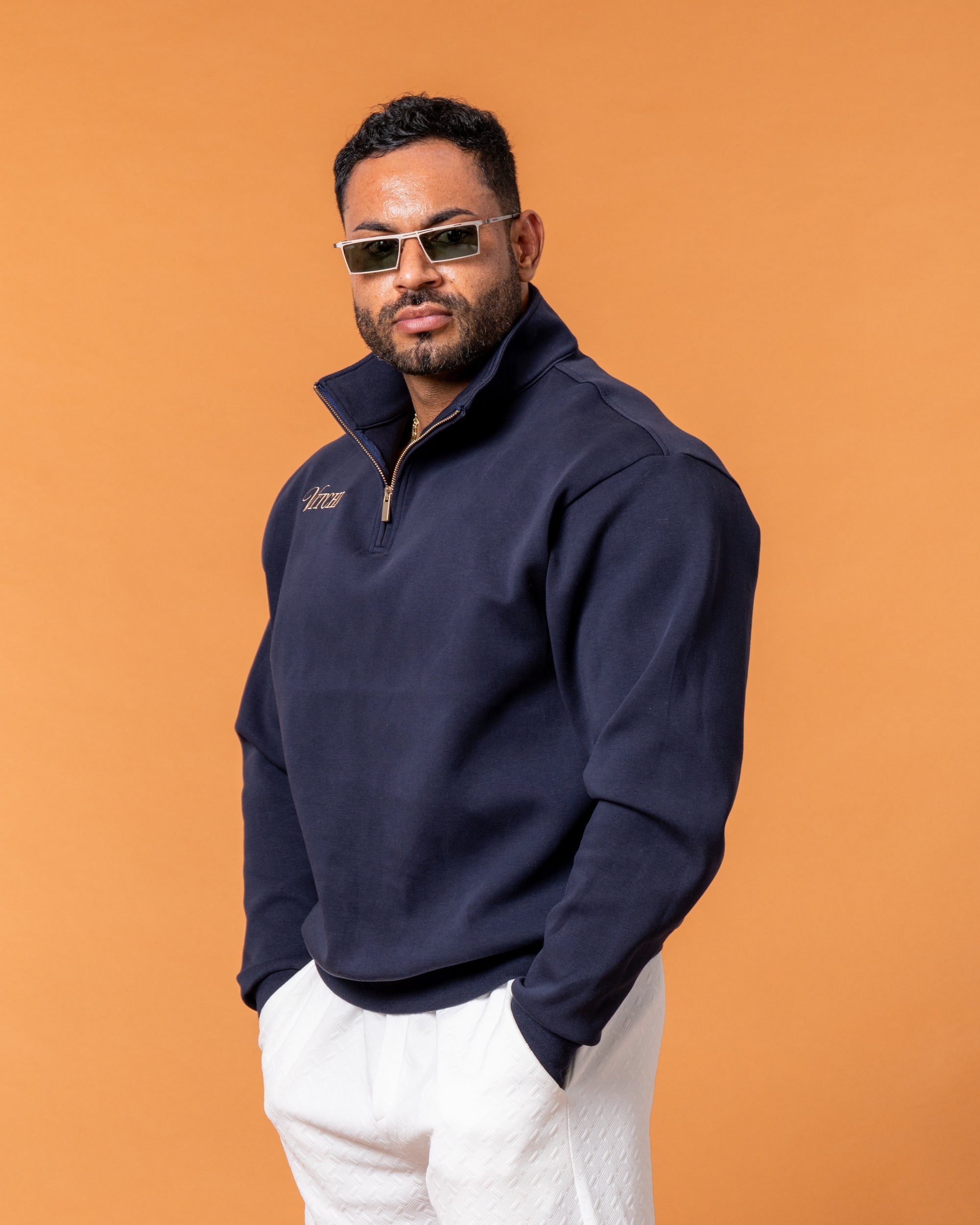 Royal Half Zip Blue Man - NORTHLINE LABEL AS