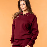 Royal Half Zip Burgunder - NORTHLINE LABEL AS