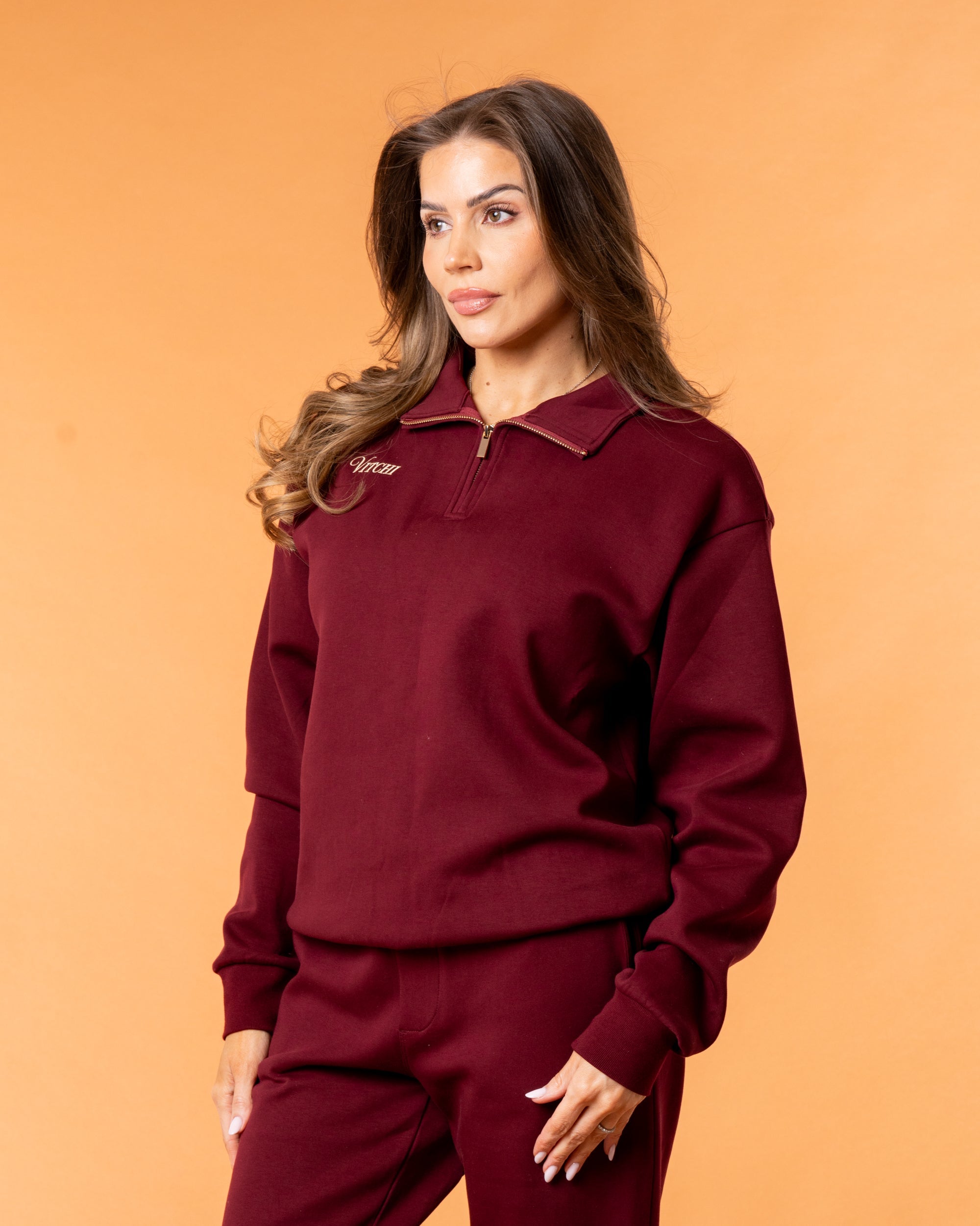 Royal Half Zip Burgunder - NORTHLINE LABEL AS