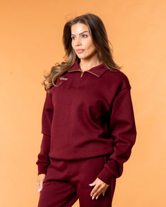 Royal Half Zip Burgunder - NORTHLINE LABEL AS