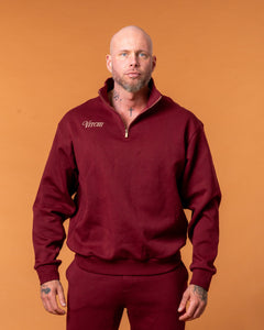 Royal Half Zip Burgunder Man - NORTHLINE LABEL AS