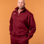 Royal Half Zip Burgunder Man - NORTHLINE LABEL AS