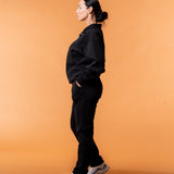 Royal Tracksuit Pants Black - NORTHLINE LABEL AS