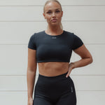 Short sleeve top black - NORTHLINE LABEL AS