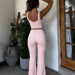 Signature Flat Pants Blush - NORTHLINE LABEL AS