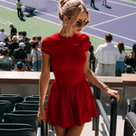 The Monaco Dress Red - NORTHLINE LABEL AS