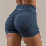 V - waist sculpt shorts blue - NORTHLINE LABEL AS