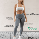 V - waist sculpt tights grey - NORTHLINE LABEL AS